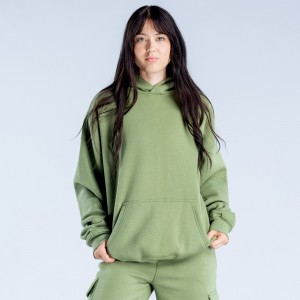 DFYNE Lanyi Edit Oversized Kapşonlu Kadın Koyu Yeşil | SJCOXZ236
