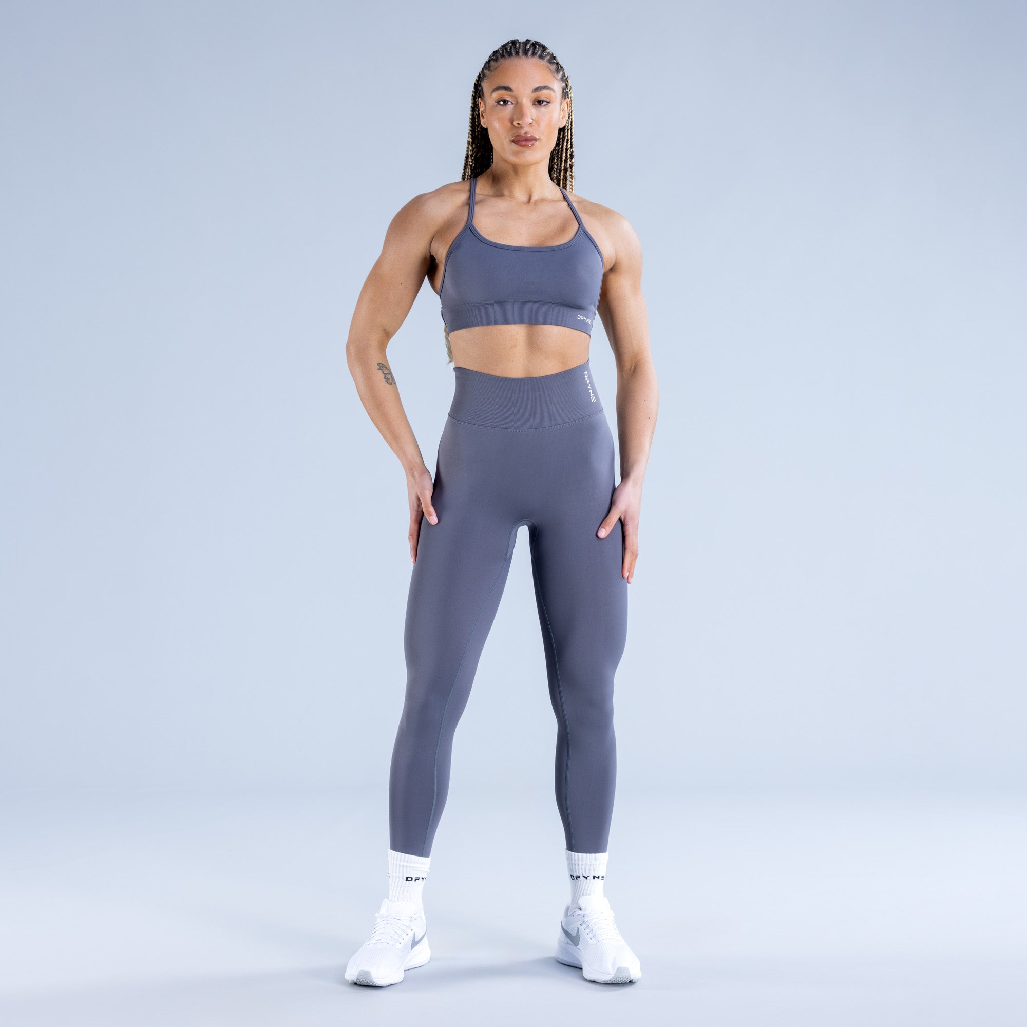 DFYNE Dynamic Backless Spor Sütyeni Kadın Koyu Gri | QGCMSL042