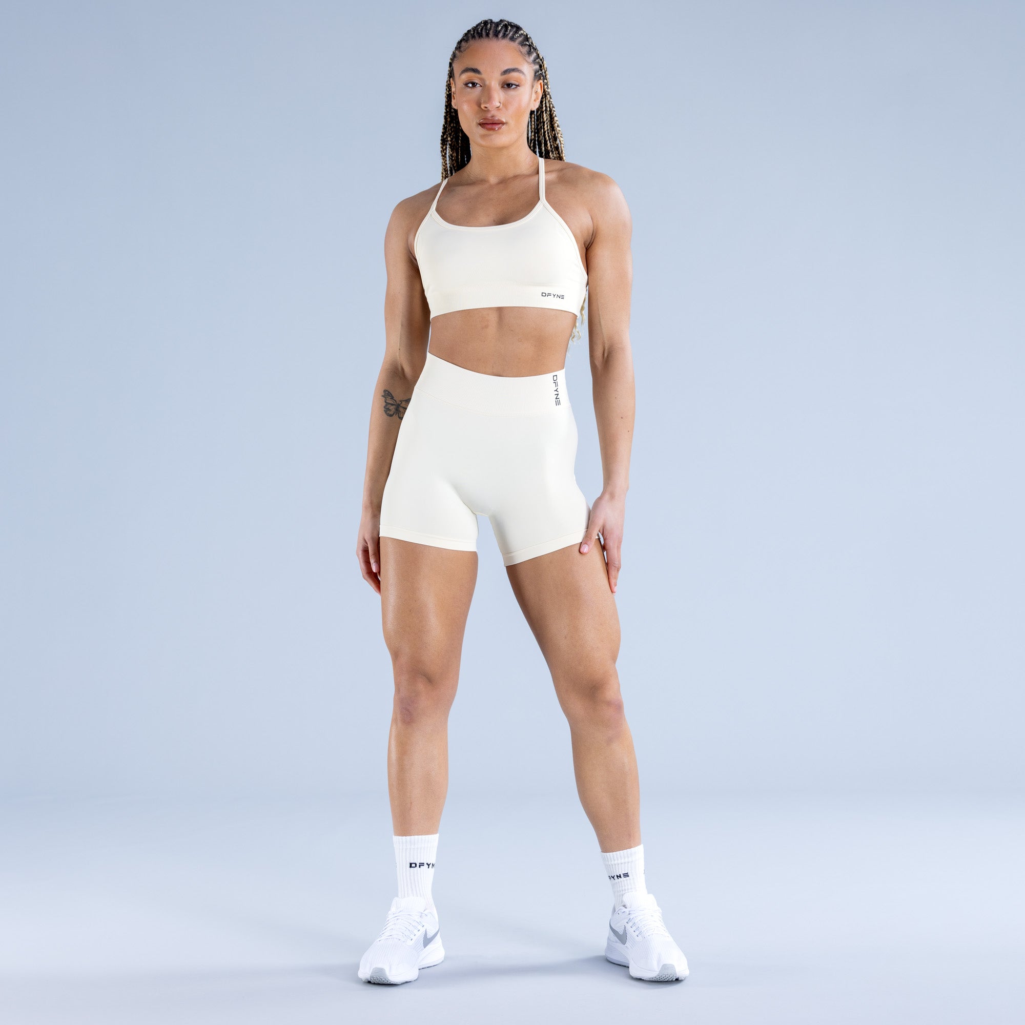 DFYNE Dynamic Backless Spor Sütyeni Kadın Beyaz | KITEHN479