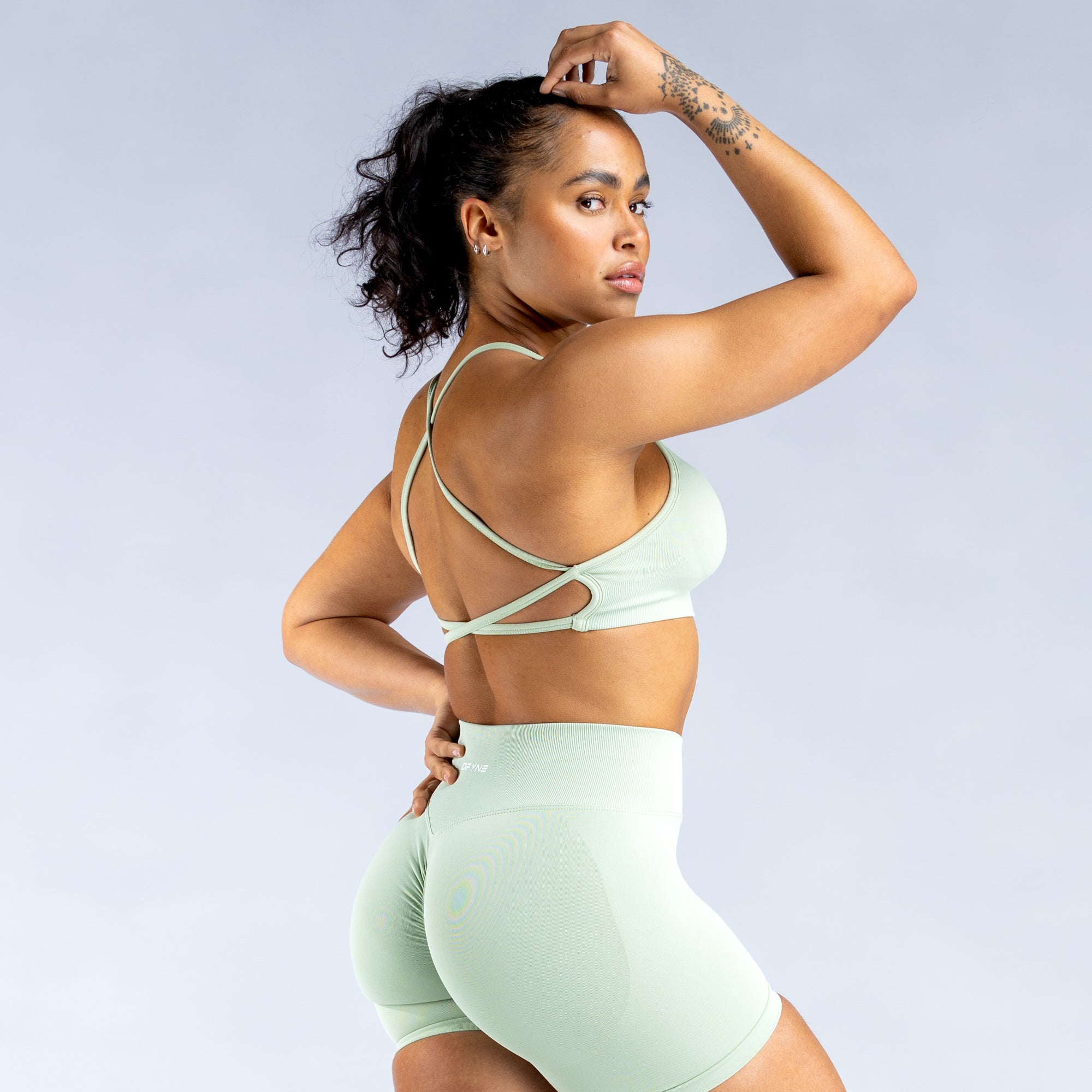 DFYNE Dynamic Backless Spor Sütyeni Kadın Yeşil | USEJIT632