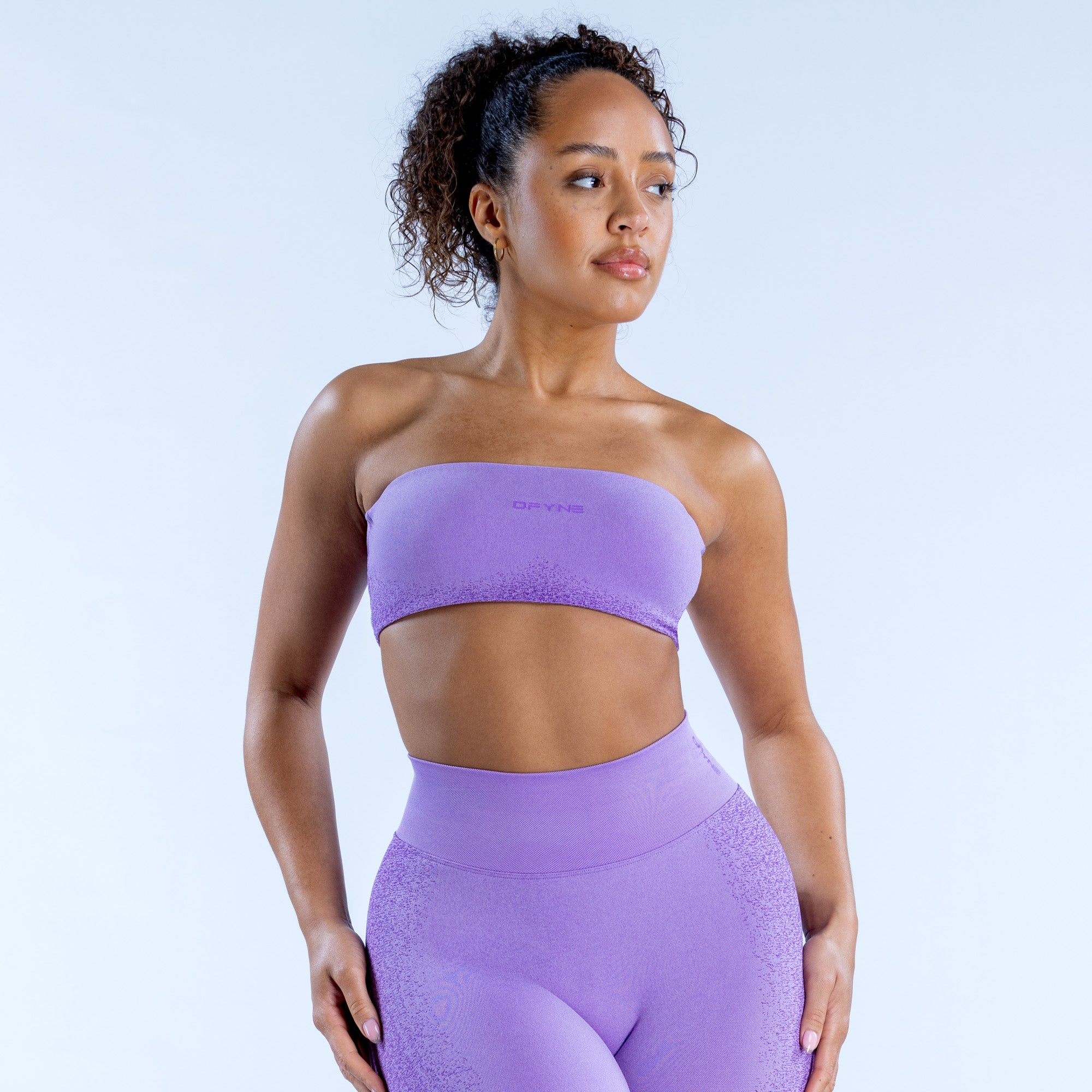 DFYNE Ignite Bandeau Spor Sütyeni Kadın Mor | VDJRLQ406