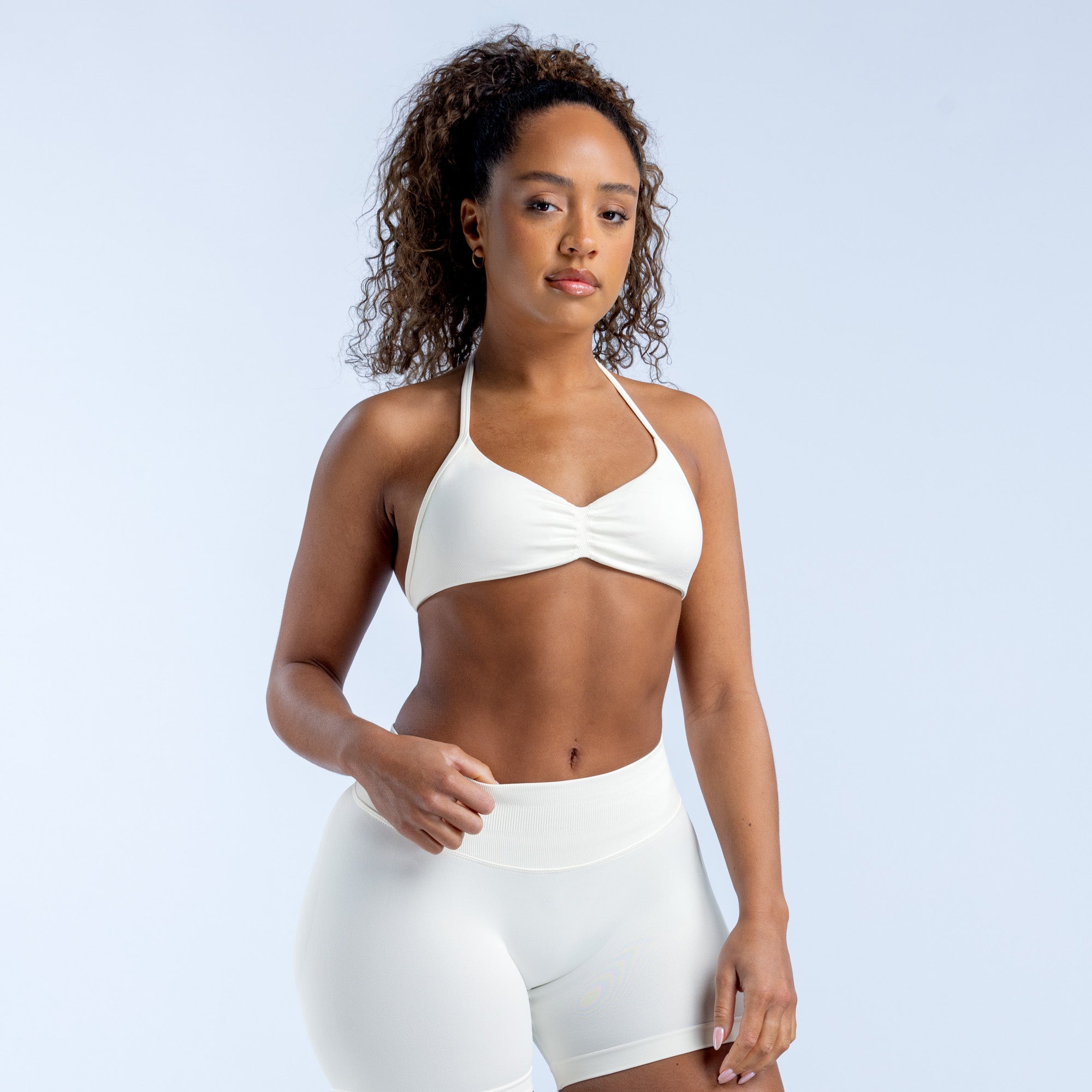 DFYNE Impact Strappy Spor Sütyeni Kadın Beyaz | KXUAYF193