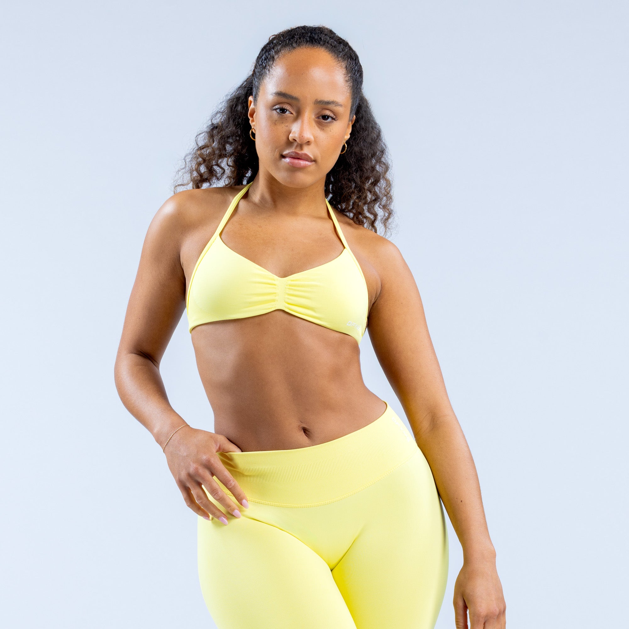 DFYNE Impact Strappy Spor Sütyeni Kadın Sarı | ILBGZE684