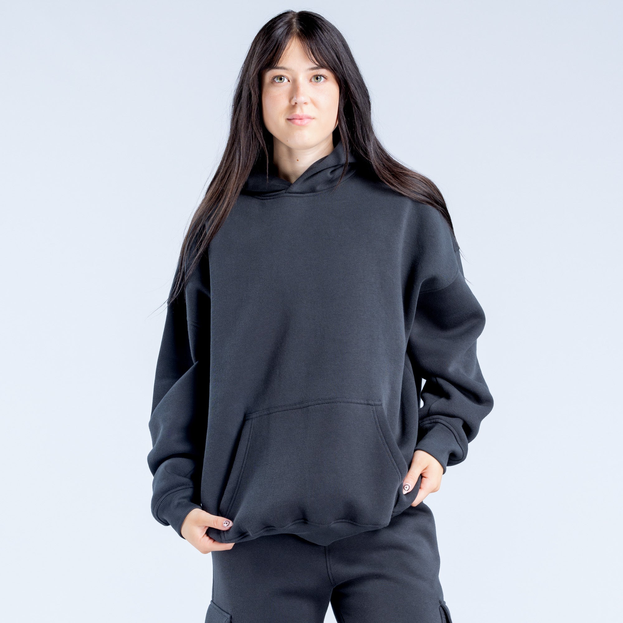 DFYNE Lanyi Edit Oversized Kapşonlu Kadın Siyah | SGVUJT846