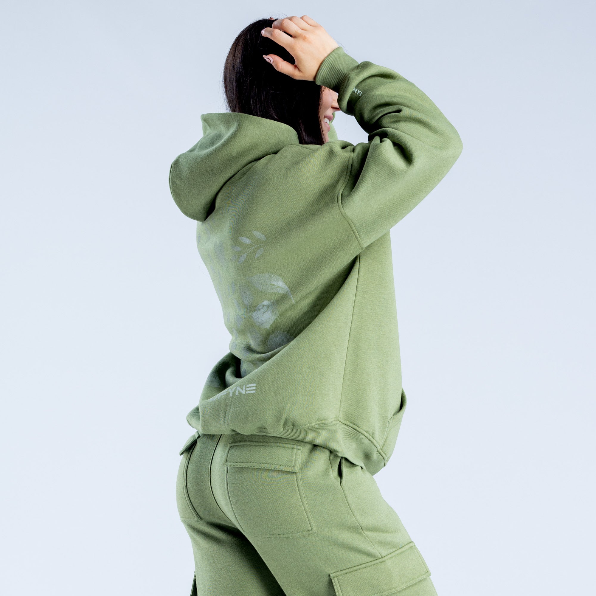 DFYNE Lanyi Edit Oversized Kapşonlu Kadın Koyu Yeşil | SJCOXZ236