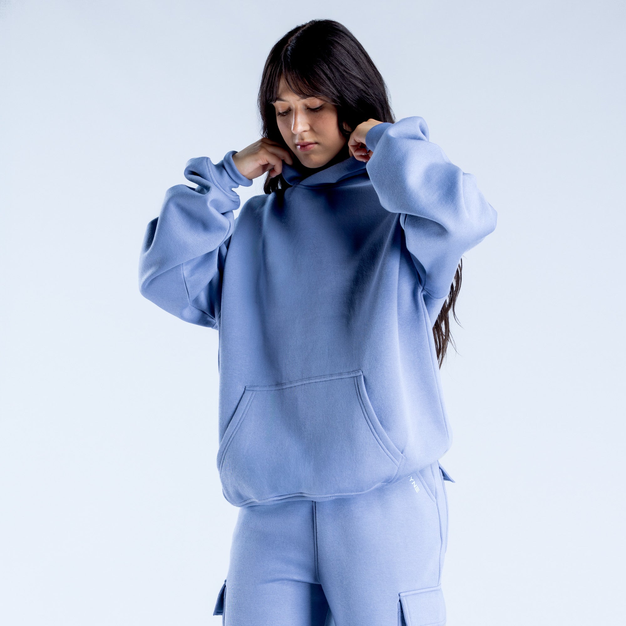 DFYNE Lanyi Edit Oversized Kapşonlu Kadın Mavi | VNILFH651