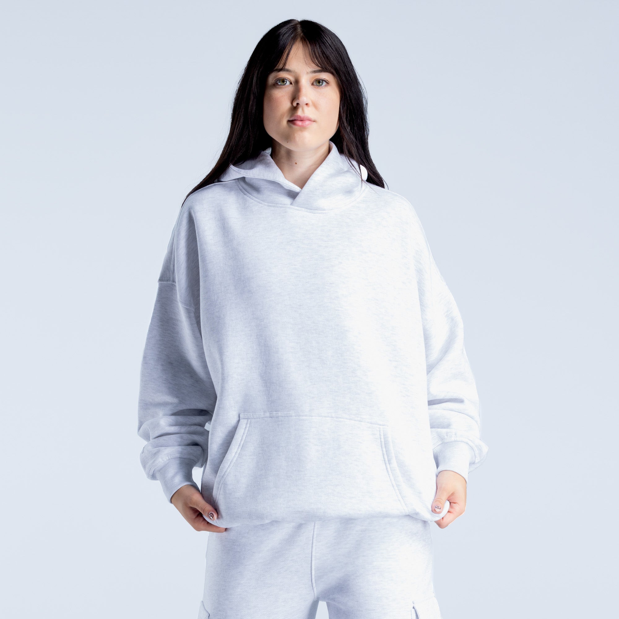 DFYNE Lanyi Edit Oversized Kapşonlu Kadın Gri | PMCOLF641