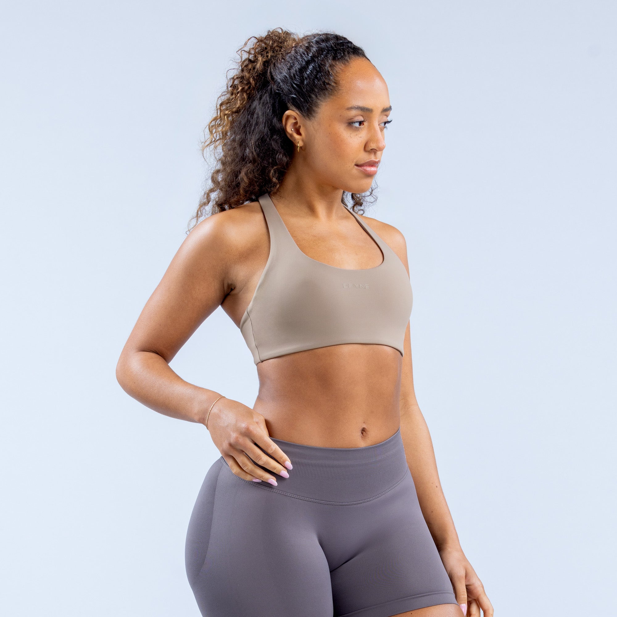 DFYNE Origin Racer Back Spor Sütyeni Kadın Haki | QUNXYW701